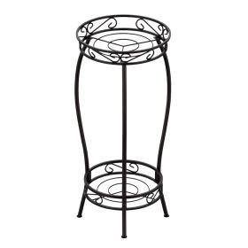 2-Tier Tall Plant Stand 26.57IN in Height Rustproof Iron Plant Rack Holder For Indoor Outdoor Heavy Duty Flower Pot Display Shelf For Corner Garden Pa