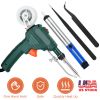 Soldering Iron Gun Kit 5 in 1 Automatic Hand-held 60W Soldering Feed Welding Tool w/ Bracket Desoldering Pump for Circuit-Board Welding Repair DIY