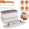 Bento Lunch Box 3 Stackable Food Container Leakproof Dishwasher Microwave Oven Safe Bento Box with Chopsticks Spoon for Adult Kids Work Picnic