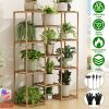 Multi-tier Wooden Plant Stand 11 Potted Flower Display Shelf Rack Vase Holder for Patio Balcony Garden