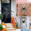 Halloween Decorations Spider Outdoor 49inch Halloween Spider with 126 inch Tarantula Mega Spider Web Hairy Poseable Scary Spider Outdoor Yard Creepy D