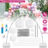 Balloon Arch Stand Kit Adjustable Background Balloon Frame Stand Set For Wedding Birthday Graduation Garden Decoration w/ Balloon Pump & Water Fillabl