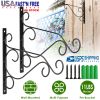 2Pcs Iron Plant Hanging Bracket Plant Hanger Wall Hooks For Bird Feeder Lanterns Wind Chimes