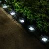 4pcs Solar Ground Light Waterproof Buried Light In-Ground Path Deck Lawn Patio Light 4LED