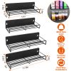 4Pack Strong Magnetic Spice Rack Organizer Fridge Storage Shelf for Jars Seasoning Tins Utensils Space Saver Holder for Refrigerator Microwave