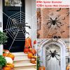 Halloween Decorations Spider Outdoor 49inch Halloween Spider with 126 inch Tarantula Mega Spider Web Hairy Poseable Scary Spider Outdoor Yard Creepy D