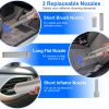 Cordless Handheld Car Vacuum Cleaner 16kPa Powerful Suction with 2 Speeds Filtration LED SOS Light Rechargeable Lightweight Portable Vacuum Cleaner fo