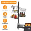 Griddle Caddy With Paper Towel Holder Hook Baskets BBQ Accessories Storage Rack Vertical Standing BBQ Organizer Grill Utensil Storage Fit For Blacksto