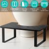 Wooden Metal Potty Stool 6.69in in Height Bathroom Toilet Stool for Adult Children Rustproof Anti-Slip Poop Stool Black