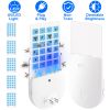 Plug-In Indoor Flying Insect Trap 5 Glue Boards UV Light Mosquito Killer With Night Light Dimmable Brightness Fly Odorless Safe Bug Zapper for Gnat Mo