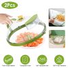 2Pcs Transparent Microwave Covers for Food Splatter Cover Lid Food Splatter Guard Protector with Handle Adjustable Steam Vents Water Storage Box