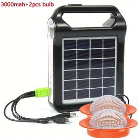 1pc Portable 6V Rechargeable Solar Panel Power Storage Generator System USB Charger With Lamp Lighting Home Solar Energy System Kit, 8*5.9in - Size 4