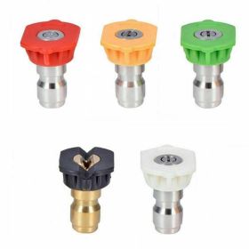 7pcs 1/4 inch Quick Connect High Pressure Washer Gun Spray Nozzle Tips 4000 Psi Cleaning Accessories Lance car cleaning - Brown