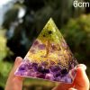 Natural Tiger Eye Orgonite Pyramid Heal Crystals Ball Energy Generator Reiki Chakra Multiplier Orgone Amethyst Meditation Stone - 6cm4 - China