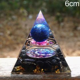 Natural Tiger Eye Orgonite Pyramid Heal Crystals Ball Energy Generator Reiki Chakra Multiplier Orgone Amethyst Meditation Stone - 6cm3 - China