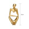 Nordic Abstract Figures Home Decoration Accessories Sculptures Living Room Study Decor Gold Humanoid Resin Embellishment Statues - thinker B - China