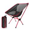 Superhard High Load Outdoor Camping Chair Travel Ultralight Folding Chair Portable Beach Hiking Picnic Seats Fishing Beach BBQ - China - Red