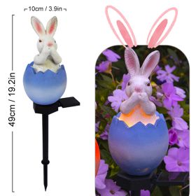 Cute Solar Garden Lights Easter Rabbit Solar LED Lights Waterproof Resin Landscape Lamp Outdoor Solar Lights Party Pathway Yard - LLA0012112-C - CN