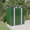 Garden Shed Green 75.6"x75.2"x87.8" Galvanized Steel - Green