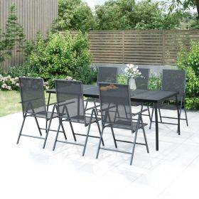 Patio Table Anthracite 78.7"x39.4"x28.3" Steel Mesh - Anthracite