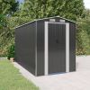 Garden Shed Anthracite 75.6"x140.6"x87.8" Galvanized Steel - Anthracite