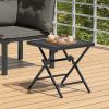 Folding Patio Table Anthracite 15"x15"x15" Steel Mesh - Anthracite