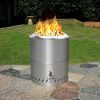 15 inch Smokeless Fire Pit Outdoor Wood Burning Portable Fire Pit Stainless Steel - as Pic