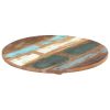 Round Table Top 27.6" 0.98"-1.06" Solid Reclaimed Wood - Multicolour