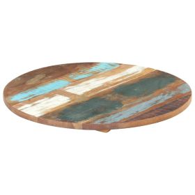 Round Table Top 27.6" 0.98"-1.06" Solid Reclaimed Wood - Multicolour