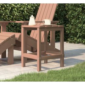 Patio Adirondack Table Brown 15"x15"x18.1" HDPE - Brown