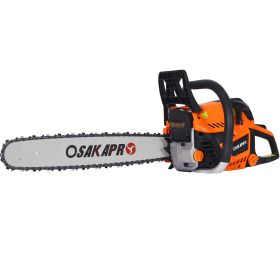 Chainsaw gas 20inch ,58cc Gasoline Chain Saw for Trees ,Wood Cutting 2-cycle EPA Compliant - as Pic