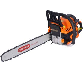 Chainsaw gas 20inch ,52cc Gasoline Chain Saw for Trees ,Wood Cutting 2-cycle EPA Compliant OREGAN BAR OREGAN CHAIN - as Pic