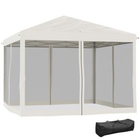 3X3M Pop Up Canopy Party Tent with Netting, Instant Gazebo Ez up Screen House Room with Carry Bag Height Adjustable-AS - as picture