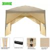 3 x 3m Two Doors & Two Windows Practical Waterproof Right-Angle Folding Tent Khaki - as picture