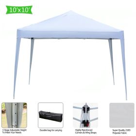 3 x 3m Practical Waterproof Right-Angle Folding Tent White - as picture