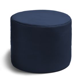 Jaxx Spring Outdoor Ottoman, Navy - Navy - Indoor/Outdoor Acrylic