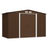 Garden Storage Shed Brown 101.2"x80.7"x70.1" Steel - Brown