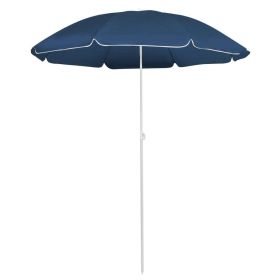 Outdoor Parasol with Steel Pole Blue 70.9" - Blue