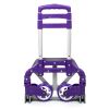 Portable Aluminium Cart Folding Dolly Push Truck Hand Collapsible Trolley Luggage Purple - Purple