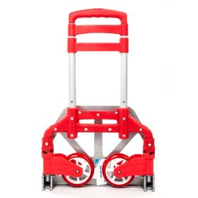 Portable Aluminium Cart Folding Dolly Push Truck Hand Collapsible Trolley Luggage Purple - Red