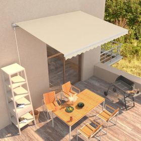 Manual Retractable Awning 157.5"x118.1" Cream - Cream