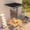 Manual Retractable Awning 118.1"x98.4" Anthracite - Anthracite