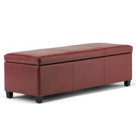 Avalon - Storage Ottoman Bench - Red - as Pic