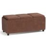 Avalon - Storage Ottoman - Distressed Saddle Brown - as Pic