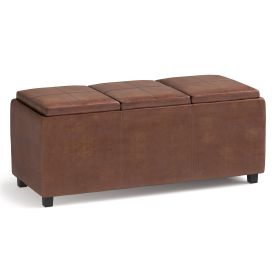 Avalon - Storage Ottoman - Distressed Saddle Brown - as Pic