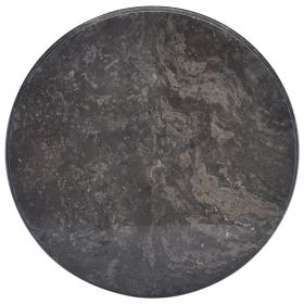 Table Top Black Ø19.7"x1" Marble - Black