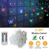 Butterfly Curtain String Lights USB Powered Colorful LED Fairy Lamps w/8 Modes 96 LED Remote Control 11.5ft for Bedroom Weddings Christmas Party Decor