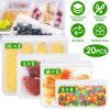 20Pcs Reusable Food Storage Bags 5 Sandwich Snack Gallon Quart Bag Leakproof BPA Free Food Container Freezer Safe Lunch Bag