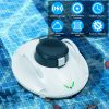 Cordless Robotic Pool Vacuum Cleaner With Self-Parking Auto-Reserve 23° Climbing 120Mins Runtime Auto Pool Cleaning Robot For Above Ground Pool Under