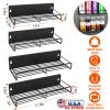 4Pack Strong Magnetic Spice Rack Organizer Fridge Storage Shelf for Jars Seasoning Tins Utensils Space Saver Holder for Refrigerator Microwave